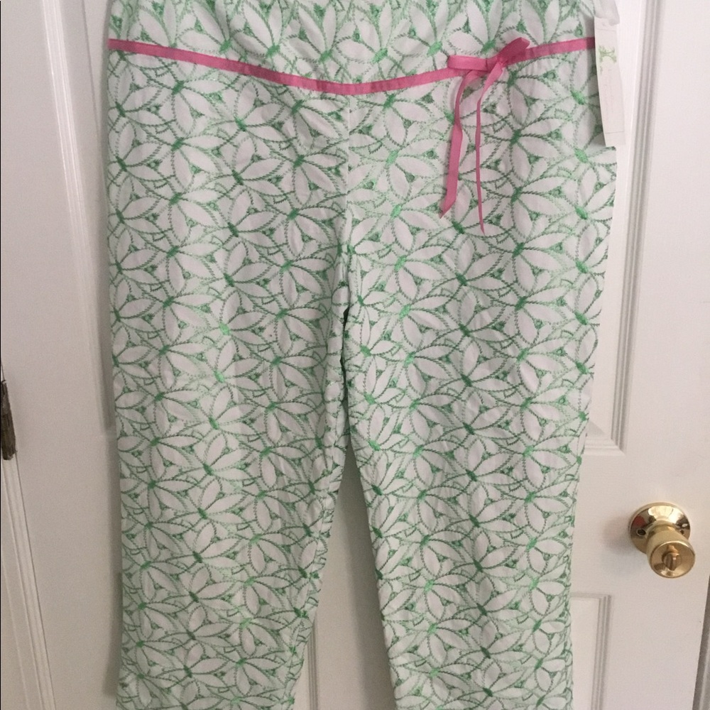 Embroidered crop pants NWT size 14
